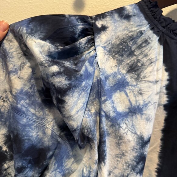 Sea New York Blue and White Tie-Dye Ombre Blouse Celestial Top - Picture 6 of 7